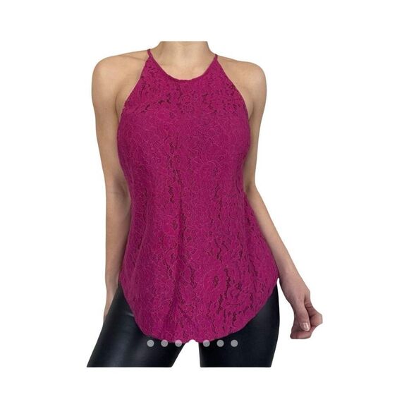 JOIECUALLI B LACE HALTER TOP